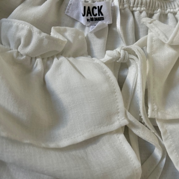 JACK White Short midi Ruffled Top Dress for summer- Size XS - Picture 6 of 6
